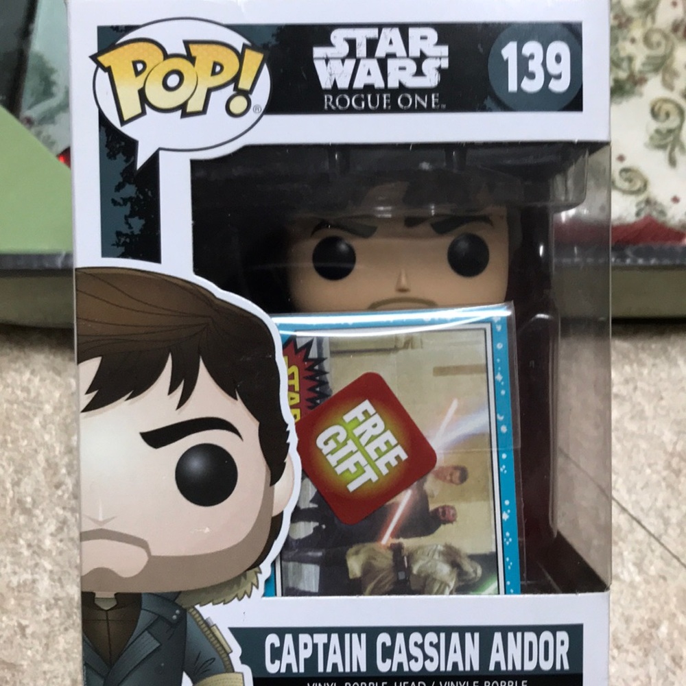 Funko POP Captain Cassian Andor from Star Wars.